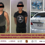 Policía Estatal detiene a 2 personas con droga y les aseguran un vehículo, en el municipio de Colima