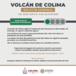 Volcán de Colima registró 3 sismos y 6 derrumbes esta semana; continúa en ’semáforo verde’