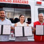 Indira Vizcaíno entregó una ambulancia y dos desfibriladores a Cruz Roja Colima, con inversión de más de 2.4 mdp