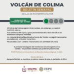 Volcán de Colima sigue en calma; esta semana se registraron 4 derrumbes