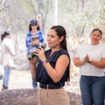Indira Vizcaíno supervisa obra de almacenamiento de agua para uso doméstico y agropecuario, en Ixtlahuacán