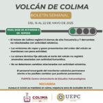 Volcán de Colima registró 6 sismos y 7 derrumbes; continúa en ‘semáforo verde’