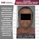 En Colima, hombre es vinculado a procesopor violación y abuso sexual