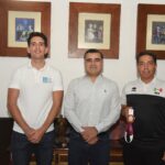 El presidente Riult Rivera, recibió la visita de Gabriel Larios, ganador de la medalla de bronce en la Olimpiada Nacional