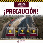 Seidum Colima alerta por cierre total nocturno en ‘La Salada’ este sábado, domingo y lunes
