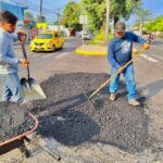 Cuadrillas de bacheo del Ayuntamiento de Colima siempre activas