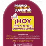 Subsejuv cierra registro al Premio Estatal de la Juventud Colima 2026 la noche de este lunes