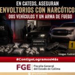 En cateos, aseguran envoltorios con narcóticos,dos vehículos y un arma de fuego