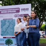 Indira Vizcaíno supervisó la rehabilitación de la avenida Lapislázuli en Villa de Álvarez